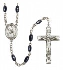 Men's St. Bernadette Silver Plated Rosary