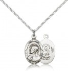 Profile of Christ Scapular Medal Necklace