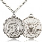 Men's Round St. Michael Navy Medal