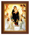 Queen of Angels by Bouguereau 8x10 Textured Artboard Dark Walnut Frame