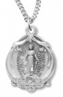 Round Miraculous Pendant with Ribbon Accents