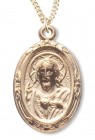 Scapular Medal Gold Plated Sterling Silver