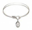 Smooth Bangle Bracelet with a Blessed Trinity Charm