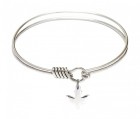 Smooth Bangle Bracelet with a Holy Spirit Dove Charm