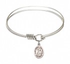 Smooth Bangle Bracelet with a Saint Adrian of Nicomedia Charm