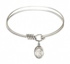 Smooth Bangle Bracelet with a Saint Apollonia Charm
