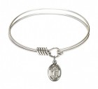 Smooth Bangle Bracelet with a Saint Joachim Charm