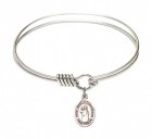 Smooth Bangle Bracelet with a Saint John of Capistrano Charm
