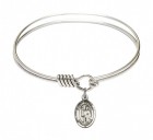 Smooth Bangle Bracelet with a Saint Maurus Charm