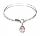 Smooth Bangle Bracelet with a Saint Peter Canisius Charm
