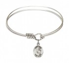 Smooth Bangle Bracelet with a Saint Regis Charm