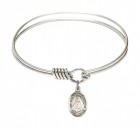 Smooth Bangle Bracelet with a Saint Rose Philippine Duchesne Charm