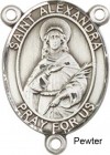 St. Alexandra Rosary Centerpiece Sterling Silver or Pewter