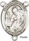 St. Alphonsus Rosary Centerpiece Sterling Silver or Pewter