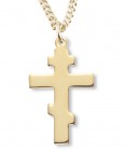 St. Andrew Cross Pendant Gold Plated Sterling Silver