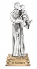 Saint Anthony Pewter Statue 4 Inch