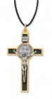 St. Benedict Pendant in Black, 3 inches