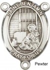St. Benjamin Rosary Centerpiece Sterling Silver or Pewter