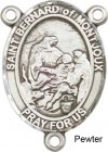 St. Bernard of Montjoux Rosary Centerpiece Sterling Silver or Pewter