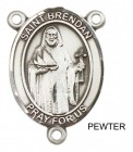 St. Brendan the Navigator PLAIN BACK Rosary centerpiece
