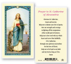 St. Catherine of Alexandria Laminated Prayer Card