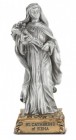 Saint Catherine of Siena Pewter Statue 4 Inch