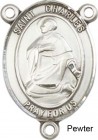 St. Charles Borromeo Rosary Centerpiece Sterling Silver or Pewter