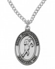 St. Christopher Football Medal Pewter