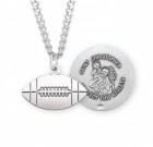 St. Christopher Football Medal Sterling Silver