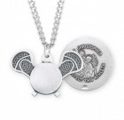 St. Christopher Lacrosse Medal Sterling Silver
