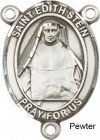 St. Edith Stein Rosary Centerpiece Sterling Silver or Pewter