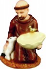 Plastic Saint Francis Bird Feeder Statue - 16 Inch