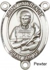 St. Lawrence Rosary Centerpiece Sterling Silver or Pewter