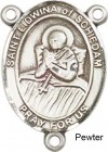 St. Lidwina of Schiedam Rosary Centerpiece Sterling Silver or Pewter