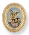 St. Michael Small 4.5 Inch Oval Framed Print
