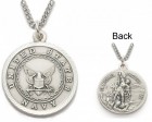 Sterling Silver St. Michael U.S. Navy Medal