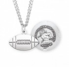 St. Sebastian Football Medal Sterling Silver