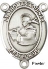 St. Thomas Aquinas Rosary Centerpiece Sterling Silver or Pewter