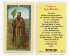St. Timothy Laminated Prayer Card