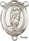 St. Victor of Marseilles Rosary Centerpiece Sterling Silver or Pewter