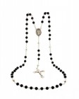 Sterling Silver Black Onyx Rosary 6mm
