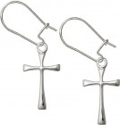 Sterling Silver Cross Dangle Earrings