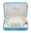 Sterling Silver Diamond Cut Rosary Bracelet 5mm