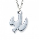 High Polish Women's Sterling Sliver Dove Pendant