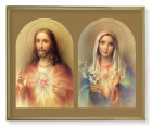 The Sacred Hearts Gold Frame Plaque - 2 Sizes