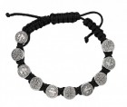 Women's Adjustable Black Corded St. Benedict Bracelet