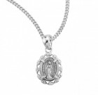 Women's Cubic Zirconia Open Cut Border Miraculous Medal
