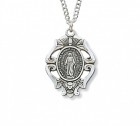 Women's Dove and Angel Miraculous Sterling Silver Medal