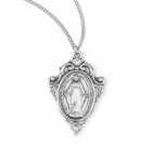 Women's Fancy Floral Border Miraculous Medal