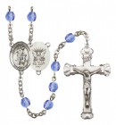 Women's Guardian Angel Navy Birthstone Rosary